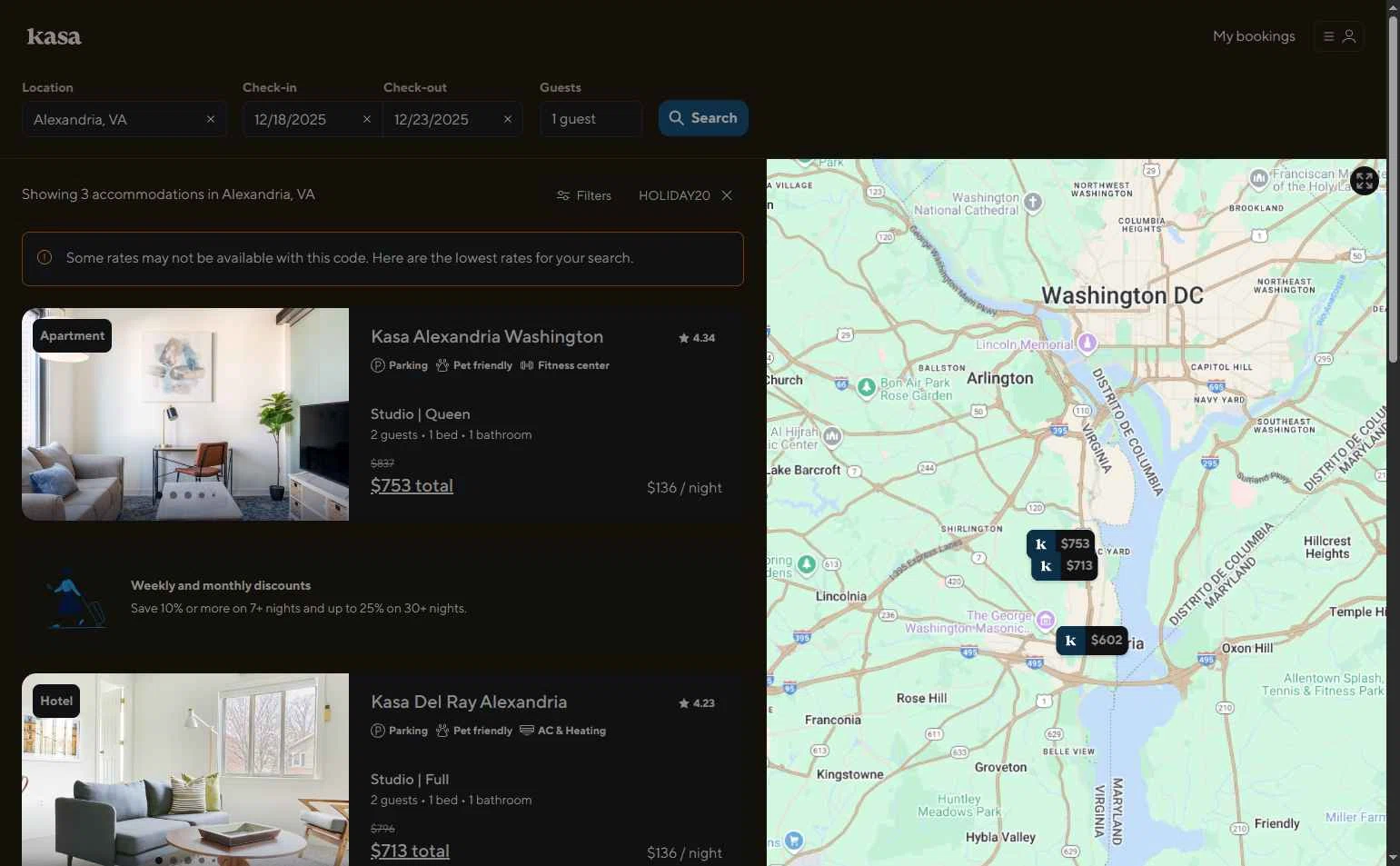 Kasa checkout page showing Kasa promo code box | Screenshot taken by SimplyCodes community member on Dec 12, 2025