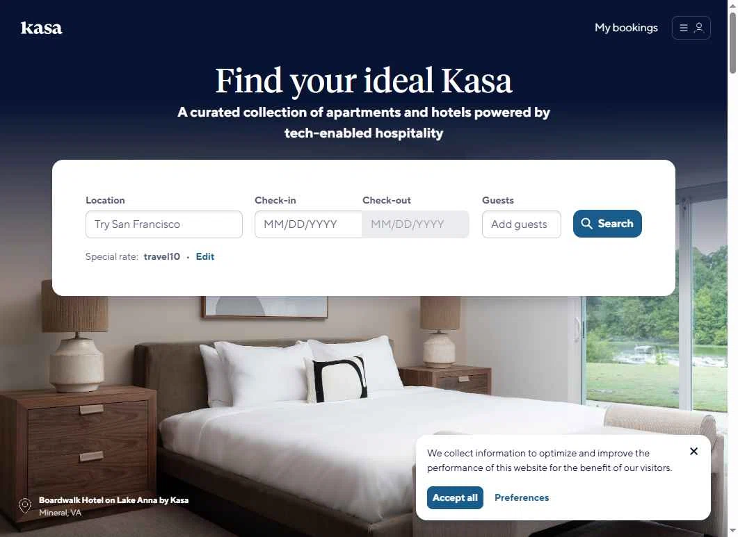 Kasa checkout page showing Kasa promo code box | Screenshot taken by SimplyCodes community member on Nov 13, 2025