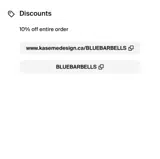 BLUEBARBELLS coupon verification screenshot