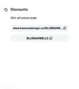 BLUEBARBELLS coupon verification screenshot