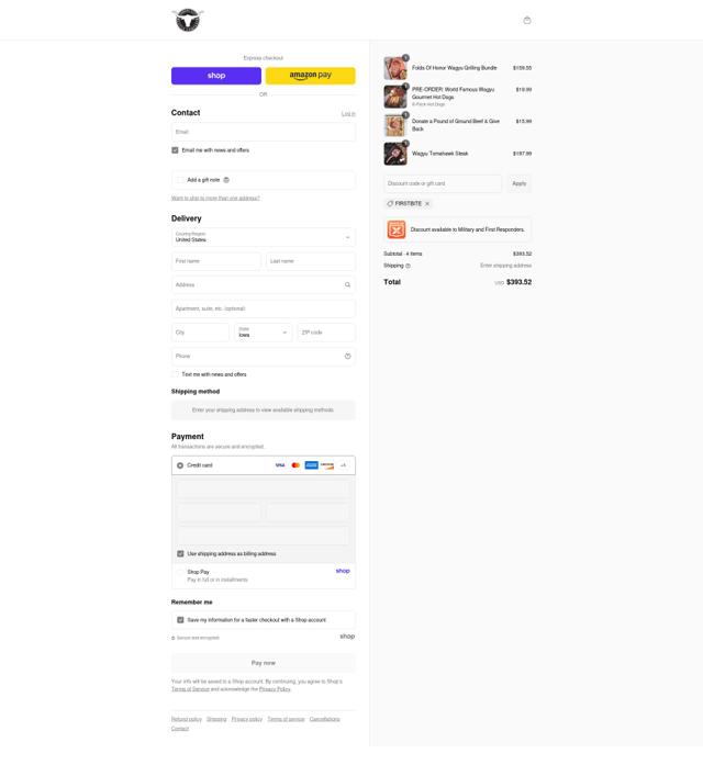 KC Cattle Company checkout page showing KC Cattle Company discount code box | Screenshot taken by SimplyCodes community member on Sep 4, 2025