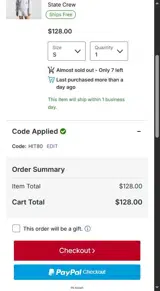 Kansas City Royals coupon verification screenshot