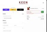 KEEN Fragrances coupon verification screenshot