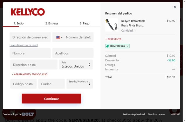 Kellyco Metal Detectors checkout page showing Kellyco Metal Detectors coupon code box | Screenshot taken by SimplyCodes community member on May 23, 2025