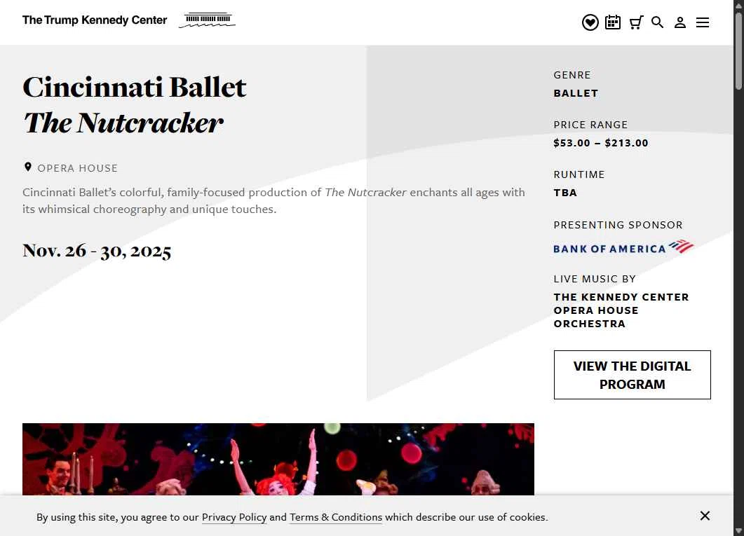 The Kennedy Center checkout page showing The Kennedy Center promo code box | Screenshot taken by SimplyCodes community member on Dec 24, 2025