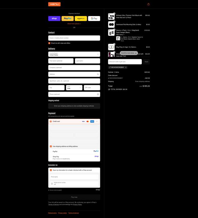 Kenu checkout page showing Kenu promo code box | Screenshot taken by SimplyCodes community member on Sep 15, 2025