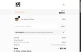 WELCOME10 coupon verification screenshot