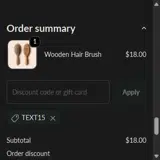 text15 coupon verification screenshot