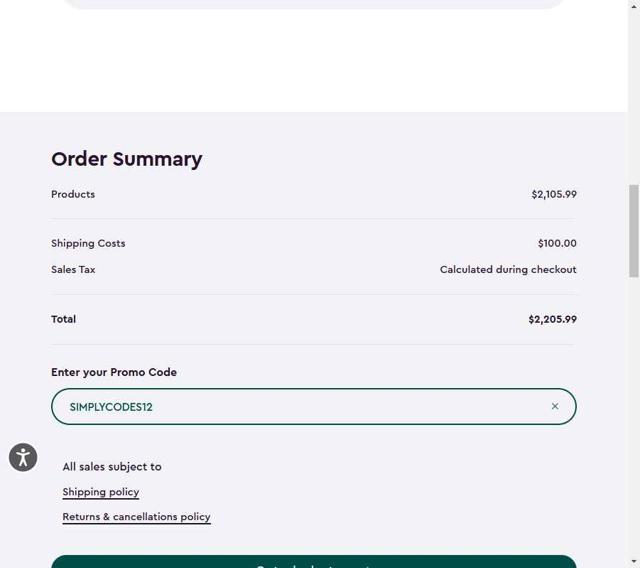 Keter checkout page showing Keter promo code box | Screenshot taken by SimplyCodes community member on May 15, 2025