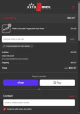LOWCARBWITHTHECARRS coupon verification screenshot