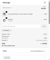 KETOMVP coupon verification screenshot
