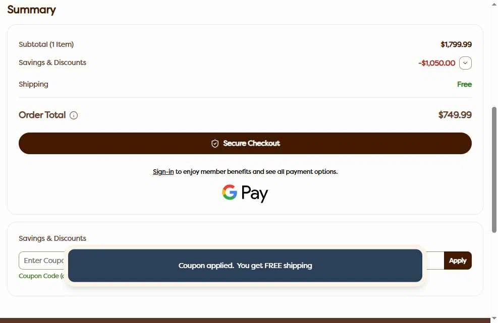 Keurig Commercial checkout page showing Keurig Commercial promo code box | Screenshot taken by SimplyCodes community member on Dec 2, 2025