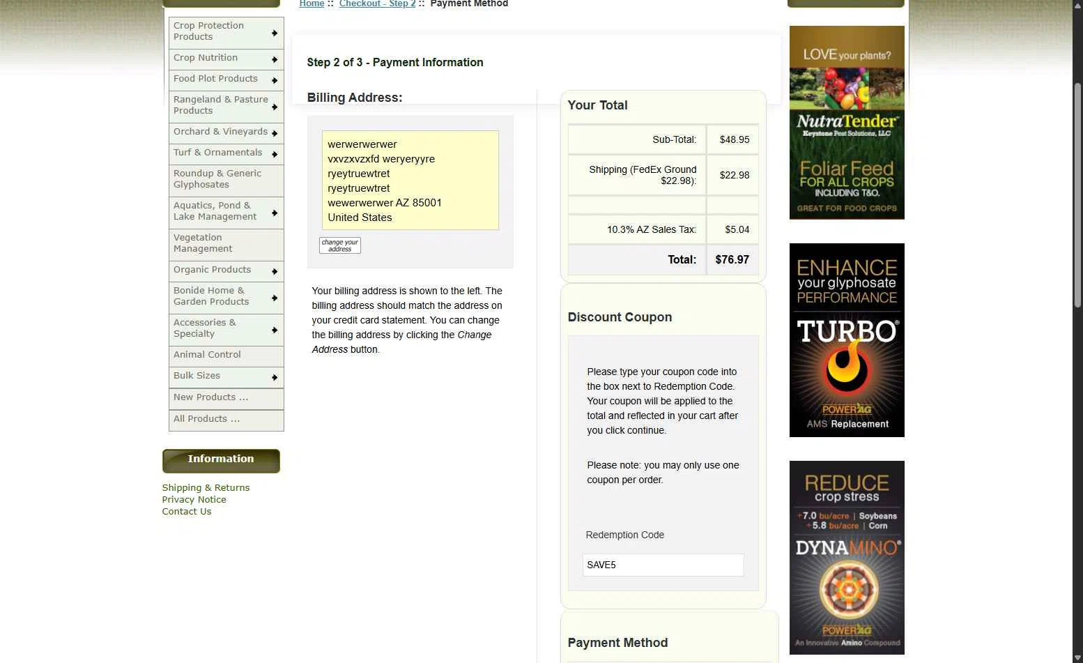Keystone Pest Solutions checkout page showing Keystone Pest Solutions coupon code box | Screenshot taken by SimplyCodes community member on May 2, 2025