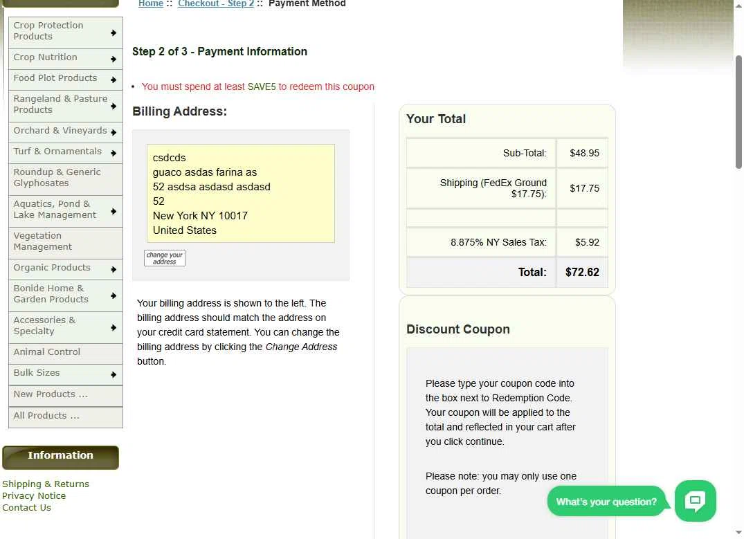 Keystone Pest Solutions checkout page showing Keystone Pest Solutions coupon code box | Screenshot taken by SimplyCodes community member on Oct 2, 2025