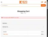 Keys Worlds coupon verification screenshot
