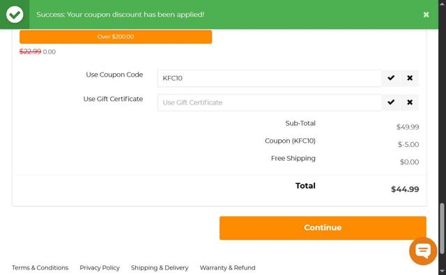 K&F Concept checkout page showing K&F Concept promo code box | Screenshot taken by SimplyCodes community member on Aug 18, 2025