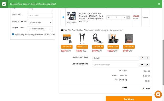 K&F Concept checkout page showing K&F Concept promo code box | Screenshot taken by SimplyCodes community member on Aug 12, 2025