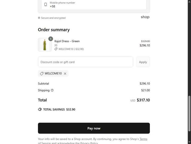 Khanum's checkout page showing Khanum's discount code box | Screenshot taken by SimplyCodes community member on Jun 19, 2025