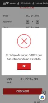 Kia Stuff coupon verification screenshot
