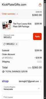 MIGUELI coupon verification screenshot