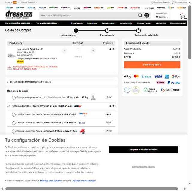 Kidinn checkout page showing Kidinn promo code box | Screenshot taken by SimplyCodes community member on Sep 6, 2025