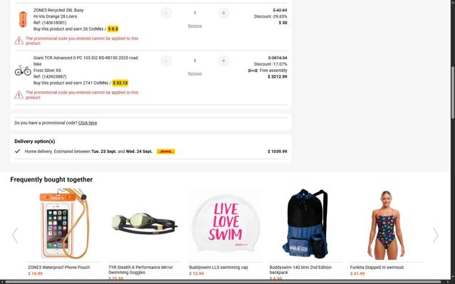 Kidinn checkout page showing Kidinn promo code box | Screenshot taken by SimplyCodes community member on Sep 12, 2025