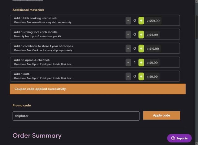 Kidstir checkout page showing Kidstir promo code box | Screenshot taken by SimplyCodes community member on Aug 1, 2025