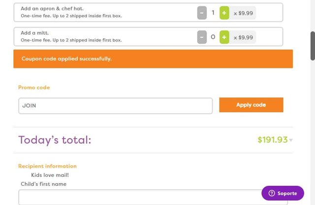 Kidstir checkout page showing Kidstir promo code box | Screenshot taken by SimplyCodes community member on Aug 27, 2025
