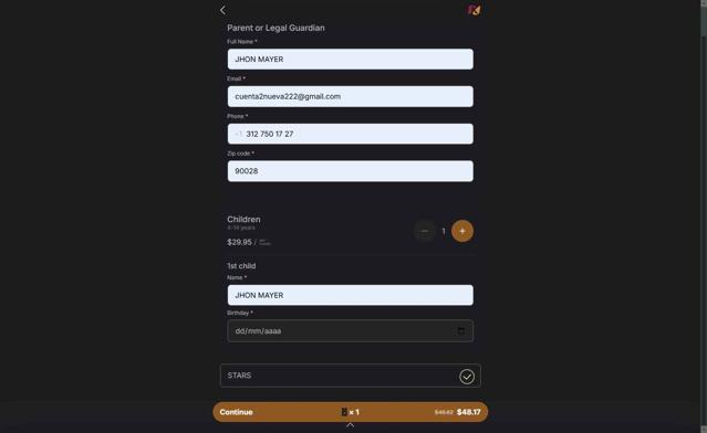 KidZania checkout page showing KidZania promo code box | Screenshot taken by SimplyCodes community member on Jun 10, 2025