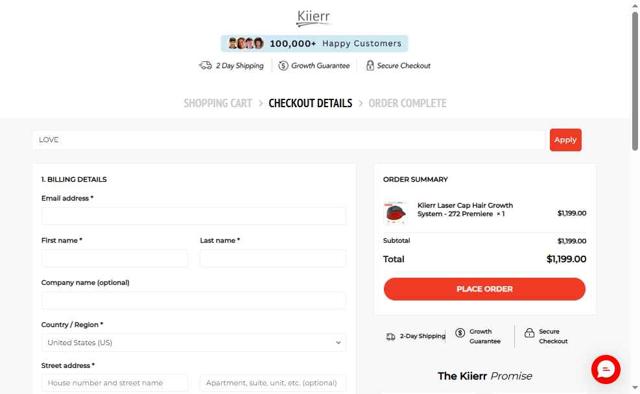 Kiierr checkout page showing Kiierr coupon code box | Screenshot taken by SimplyCodes community member on Aug 27, 2025