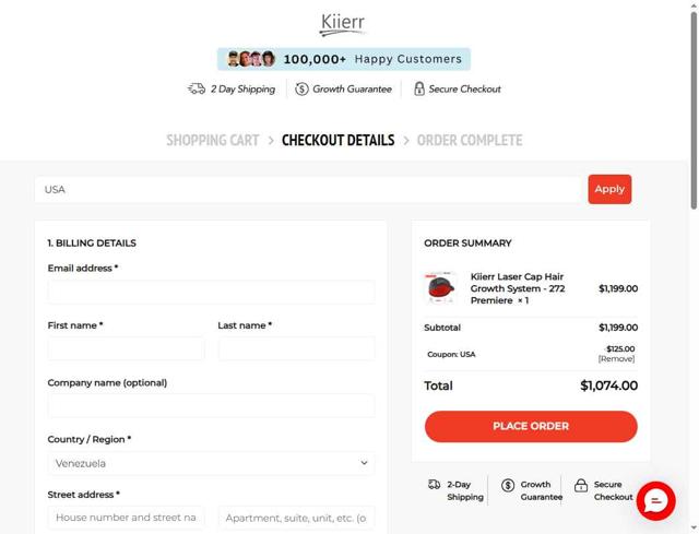 Kiierr checkout page showing Kiierr coupon code box | Screenshot taken by SimplyCodes community member on Aug 30, 2025