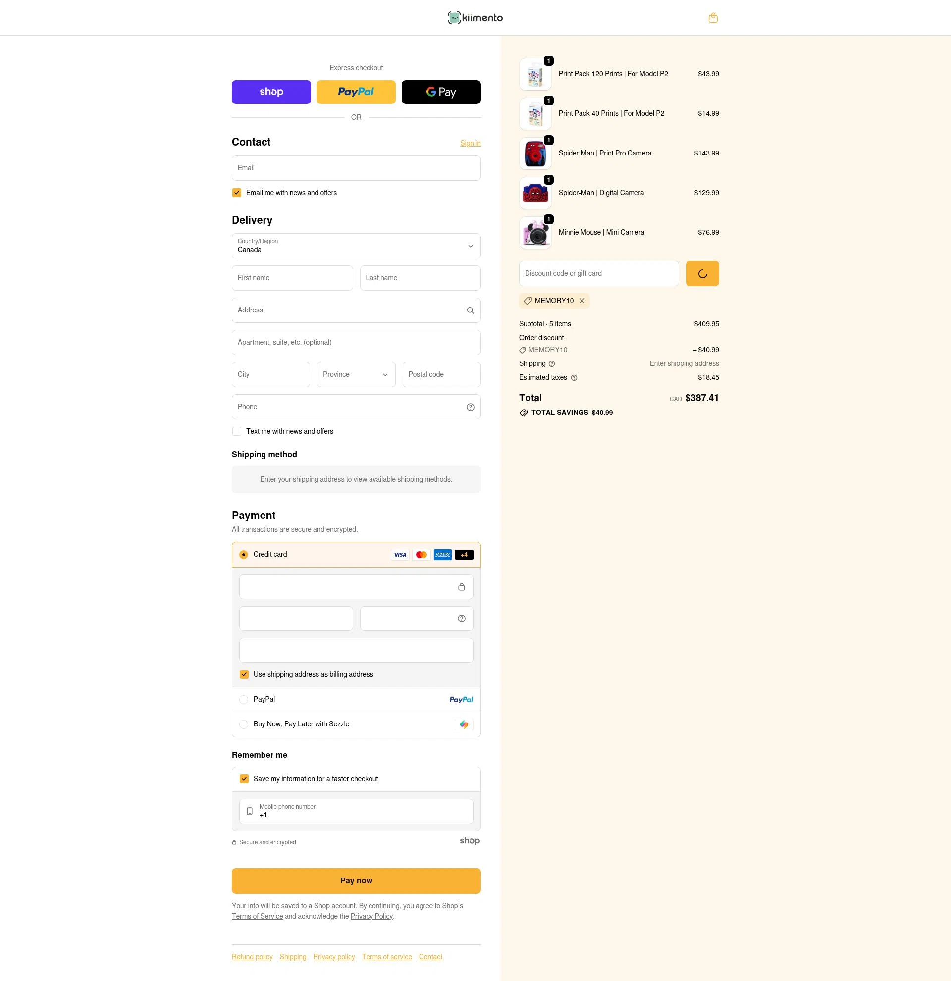 kiimento checkout page showing kiimento promo code box | Screenshot taken by SimplyCodes community member on Jan 25, 2026
