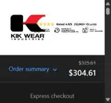 Kikwear coupon verification screenshot