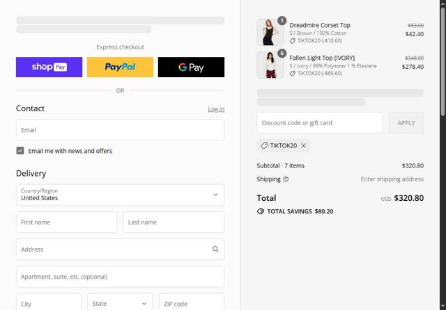 Killstar checkout page showing Killstar discount code box | Screenshot taken by SimplyCodes community member on Aug 27, 2025