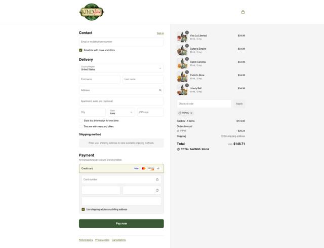 Kind Juice checkout page showing Kind Juice coupon code box | Screenshot taken by SimplyCodes community member on Sep 16, 2025