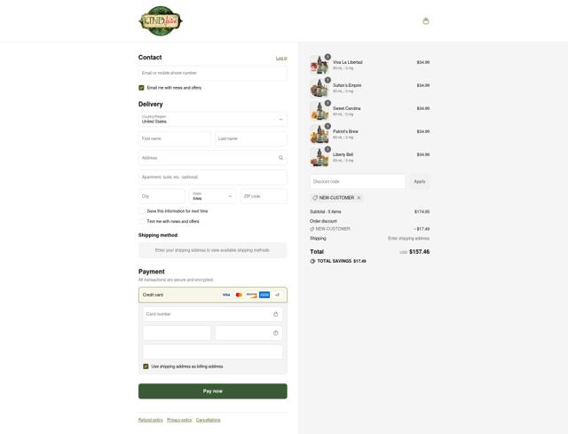 Kind Juice checkout page showing Kind Juice coupon code box | Screenshot taken by SimplyCodes community member on Sep 8, 2025