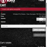 Kinetic Research Group coupon verification screenshot