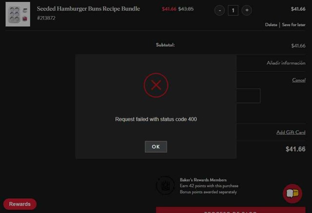 King Arthur Baking checkout page showing King Arthur Baking coupon code box | Screenshot taken by SimplyCodes community member on Apr 26, 2025