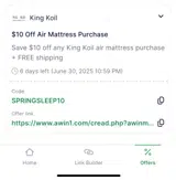 SPRINGSLEEP10 coupon verification screenshot