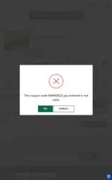 WMW0825 coupon verification screenshot