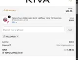 Kiva Confections coupon verification screenshot