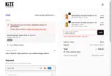 Kize Concepts coupon verification screenshot