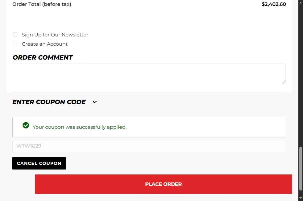 KJ Motorsports checkout page showing KJ Motorsports coupon code box | Screenshot taken by SimplyCodes community member on Nov 18, 2025