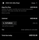 FUTURE30 coupon verification screenshot