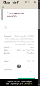 andrewillow coupon verification screenshot