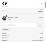 AMY20 coupon verification screenshot