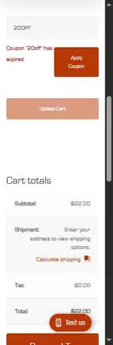 20OFF coupon verification screenshot