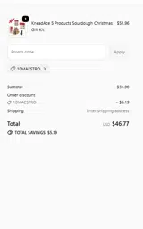 10MAESTRO coupon verification screenshot