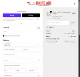 Knife Aid coupon verification screenshot
