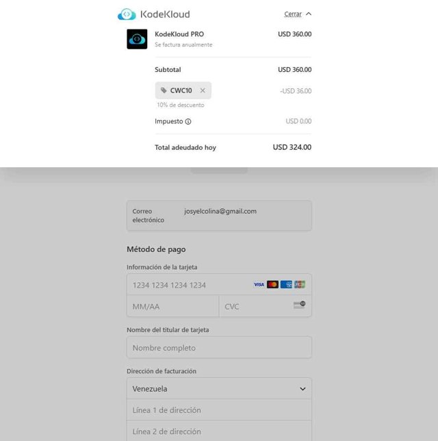 KodeKloud checkout page showing KodeKloud promo code box | Screenshot taken by SimplyCodes community member on Aug 1, 2025
